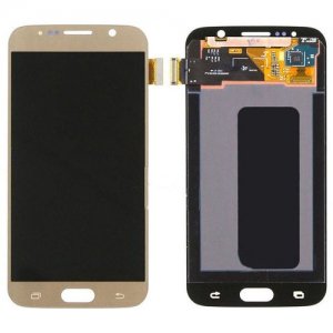 LCD Screen with Digitizer Assembly Replacement for Samsung Galaxy S6 - GOLD