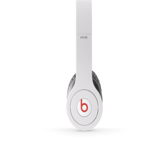 Beats By Dr Dre Solo HD High Definition On-Ear White Headphones - Click Image to Close
