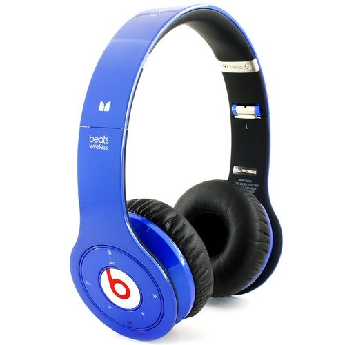 Beats By Dr Dre Solo Wireless Bluetooth Over-Ear Blue Headphones - Click Image to Close