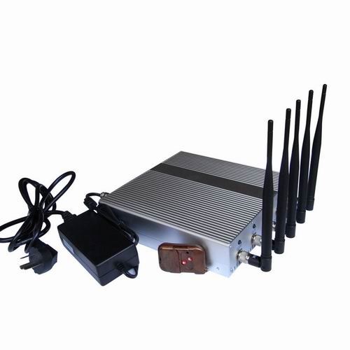 5 Band Cellphone GPS signal Jammer with Remote Control - Click Image to Close
