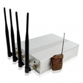 High Power Mobile Phone Signal Jammer with Remote Control - Click Image to Close