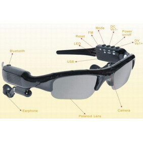 2GB Bluetooth MP3 Sunglasses with Camera FM - Click Image to Close
