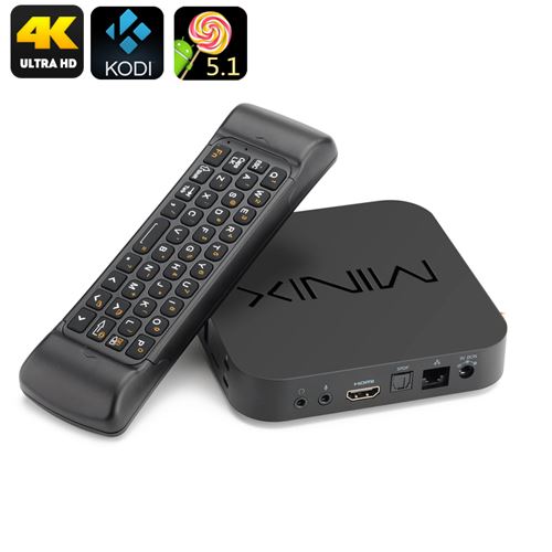 MINIX NEO U1 TV Box - 4K UHD, Kodi 16, Quad Core Amlogic S905 CPU, 2GB RAM, Air Mouse, Android 11.0, Dual Band Wi-Fi - Click Image to Close