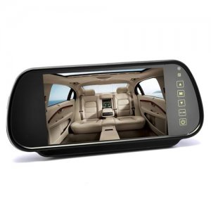 7 Inch Rearview Mirror Monitor - Touch Button Control, 4:3 Ratio, 480x234
