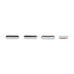 iPhone 12 Pro Rear Case Button Set - White/Silver