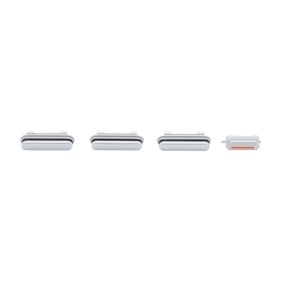 iPhone 12 Pro Rear Case Button Set - White/Silver