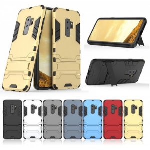 Armor All-inclusive With Bracket 3-in-1 Matte Drop-proof Mobile Phone Protective Shell for Samsung S9 Plus - GOLD
