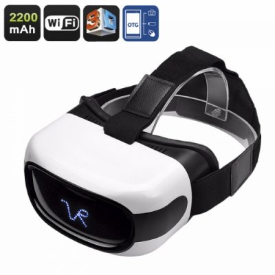 3D Android VR Glasses - 5 Inch HD Display, 3D Support, Quad-Core CPU, Wi-Fi, 32GB External Memory, Google Play, OTG, 2200mAh