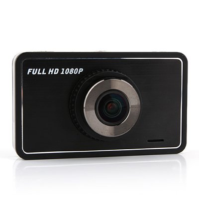 V3000 1080P FHD Car DVR 3.0 Inch LCD Screen GPS Motion Detection G-sensor - Black