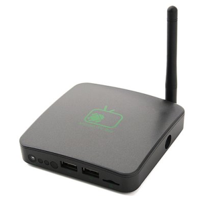 AT-01 Android TV Box TV Dongle A10 Dual Core Android 11.0 1G 4G 2.0MP Camera RJ45 AV Out Remote Control