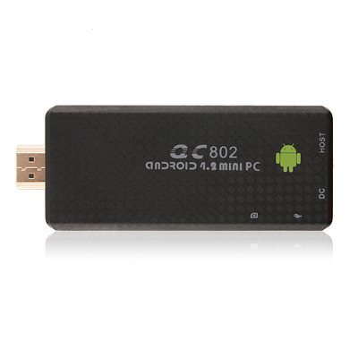 QC802 Quad Core Mini Android TV Box TV Dongle RK3188 2G 8G Android 11.0 HDMI TF