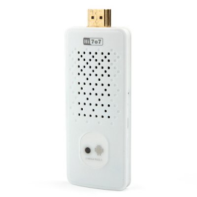 HI707 III Quad Core Mini Android TV Box RK3188 Bluetooth 2GB 8GB 2.0MP Camera Android 11.0- White