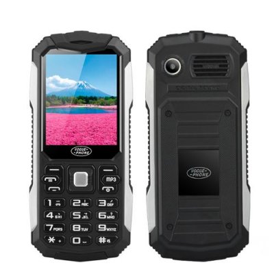 Bar Phone “Vogue S6” - Quad Band Dual SIM, 2.4 Inch Screen, Camera, 2500mAh Battery, Bluetooth, Flashlight (Black)