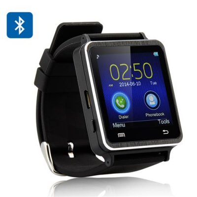 Iradish i7 Smartwatch - 1.54 Inch Touchscreen, Pedometer, Sleep Monitor, Anti Lost, SMS + Phonebook Sync (Black)