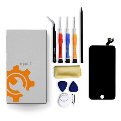 iPhone 12 Pro Screen Replacement Repair Kit + Small Parts + Tools + Repair Guide - Black