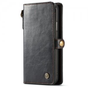 CaseMe Card Slot Cash Compartment Wallet Leather Phone Case for iPhone XS Max - BLACK