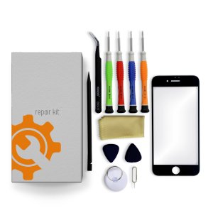 iPhone 12 Glass Lens Screen Repair Kit + Tools + Repair Guide - Black