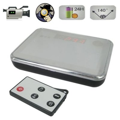 Remote Control Spy Alarm Clock with Extremly Hidden Lens with Motion Detect