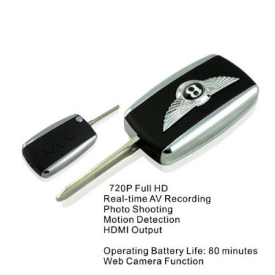 Full HD 720P Motion Detected Car Keychain Camcorder Spy Camera Hidden with HDMI Output and TF Card Slot
