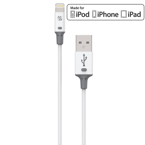 Scosche 3 Ft. Charge and Sync Cable for Lightning USB Devices - White