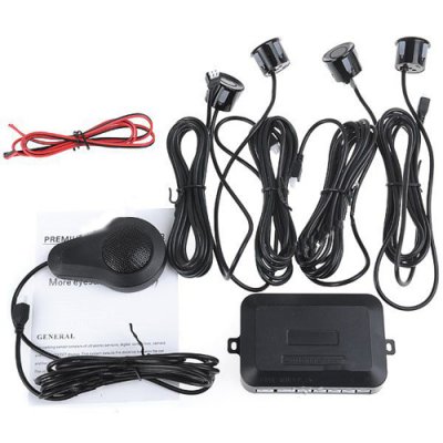 Double CPU Parking Sensor System Parking Meter Reverse Radar with 4 Sensors for Car Vehicle