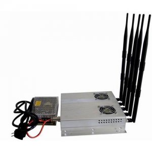 5 Antenna 25W High Power 3G Cell phone Jammer with Outer Detachable Power Supply