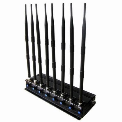 8 Bands Adjustable Powerful Multi-functional 3G 4G Phone Blocker & GPS WiFi LoJack Jammer