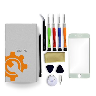 iPhone 12 Pro Glass Lens Screen Repair Kit + Tools + Repair Guide - White