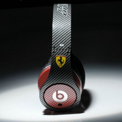 Beats By Dr Dre Studio High Performance New Ferrari Color Black With Red Headphones