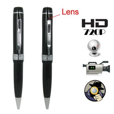 1280 x 720P HD Spy Camera Pen Support Video + Audio + Photograph + Webcam