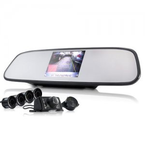 Complete Car Reversing Kit - Rear View Camera + Parking Sensor + Rear View Mirror