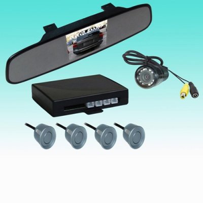 RD738SC4 Rearview Mirror with 3.5" TFT and Camera Display Parking Sensor System