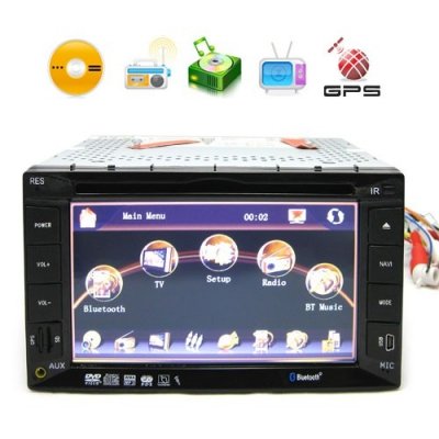 6.2 Inch LCD HD Car DVD Support GPS and TV Function + Free 2GB SD Card