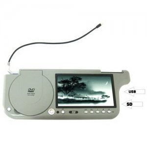 7 Inch TFT Wide Screen LCD Sun Visor DVD Player + USB / SD + FM