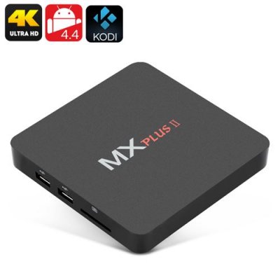 MX Plus II Android TV Box - Kodi 14.2, Quad Core CPU, 4K Decoding, Wi-Fi, Optical SPDIF, 3 x USB