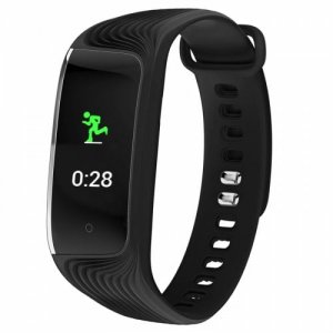 S4 color screen smart bracelet IP67 waterproof heart rate sleep monitoring watch - BLACK