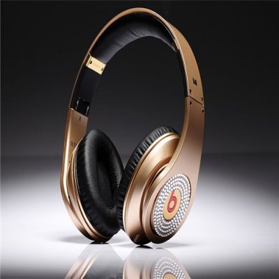 Beats By Dr Dre Studio LeBron James Champagne Gold Diamond Headphones