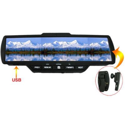 Car Rearview Mirror Support FM and Hands-free Function