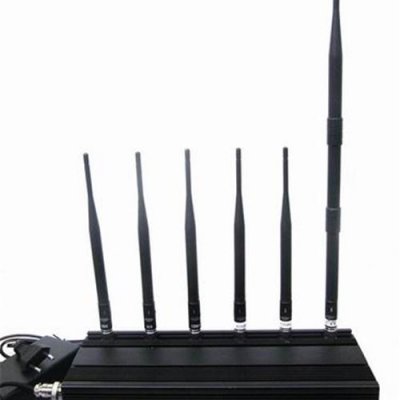 6 Antenna 3G 4G LTE Cell phone GPS & LOJACK Jammer