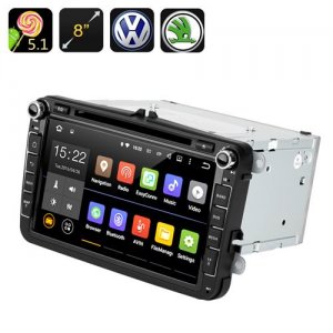 android 12.0 Car DVD Player - GPS, Quad Core CPU, 8 Inch Touch Screen, CAN BUS, VW + Skoda Cars