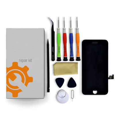 iPhone 12 Pro Screen Replacement Repair Kit + Small Parts + Tools + Repair Guide - Black