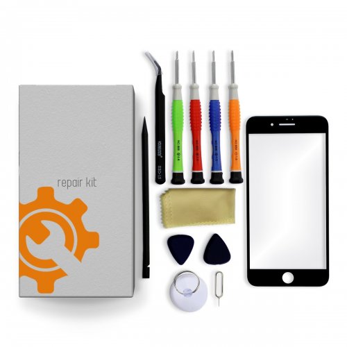 iPhone 12 Pro Max Glass Lens Screen Repair Kit + Tools + Repair Guide - Black