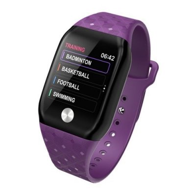 B59 Smart Bracelet Step Heart Rate Blood Pressure Oxygen Alarm Call Reminder - PURPLE