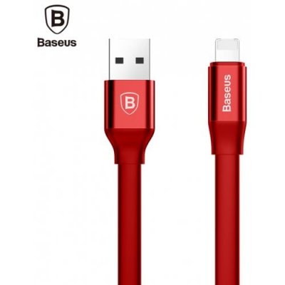 Baseus Simple Series 2 in 1 Charge Data Transfer Cord 1.2M for iPhone XS - XR - XS MAX - RED