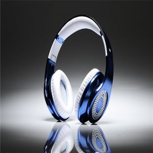 Beats By Dre Studio High Definition Powered Isolation Headphones Blue Limited Edition With Diamond
