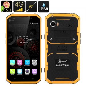 KEN XIN DA PROOFINGS W9 Rugged Smartphone - 6 Inch FHD Screen, IP68, Dual SIM, 4G, Gesture Sensing (Yellow)