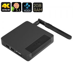 Ugoos AM1 Android TV Box - Amlogic S905 SoC, 2GB RAM, Mali GPU, Kodi 16, UHD 4K, Android 11.0, Wi-Fi