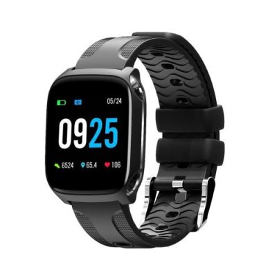 Tf9 Smart Bracelet Full Touch Screen Blood Pressure Oxygen Heart Rate Step - BLACK