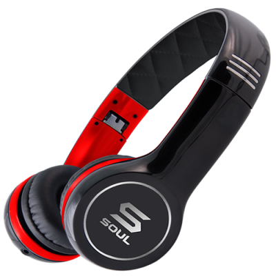 Soul By Ludacris SL100RB ULTRA DYNAMIC ON-EAR HEADPHONES-Red