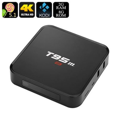 T95m Android TV Box - 2GB RAM, Amlogic S905 CPU, Android 11.0, Kodi 16.0, 4Kx2K, Wi-Fi, Optical SPDIF, OTG